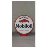(1) Double-Sided "Mobiloil" Metal Sign (5"×5.5")