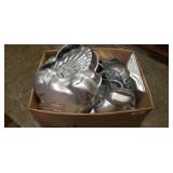 Box Lot Of Assorted Aluminum Food Molds & More