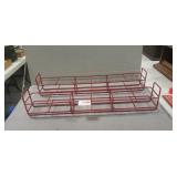 (2) Vintage Metal Bottle Racks (27"×4.5"×5")
