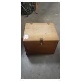 Wooden Box (14"×12"×11") & Assorted Gun Cleaning