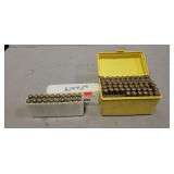 (56) Rounds 7mm Ammo & (20) EMPTY Brass