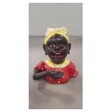 (1) Black Americana Cast Iron Mechanical Bank (1) Black Americana Cast Iron Mechanical Bank