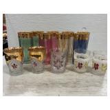 Mid Century Luster, Frosted Glassware Mid Century Luster, Frosted Glassware