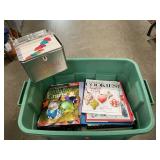 Tote Lot Of Cookbooks & Recipes Tote Lot Of Cookbooks & Recipes