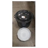 (1) Canner & (1) Milk Glass Bowl, No rack (1) Canner & (1) Milk Glass Bowl, No rack