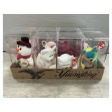 (8) Ty Beanie Babies In Cases (8) Ty Beanie Babies In Cases