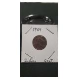 1904 Indian Head One Cent Coin 1904 Indian Head One Cent Coin