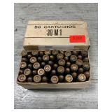 (50) Rounds Of 30 M1 Spanish Ammo (50) Rounds Of 30 M1 Spanish Ammo