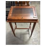 Wooden Desk with Glass Hinged Door Wooden Desk with Glass Hinged Door