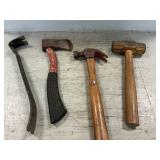 Box With Sledge, Hammer, Hatchet, Pry Bar Box With Sledge, Hammer, Hatchet, Pry Bar