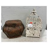 Decorative Woven Box & Candleholder Cage Decorative Woven Box & Candleholder Cage
