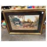 �Four Bay Mares� Framed Lithograph �Four Bay Mares� Framed Lithograph