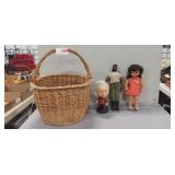 Wicker Basket, (1) Bobblehead, (1) GI Joe Action Wicker Basket, (1) Bobblehead, (1) GI Joe Action