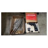 Snap-On Cordless Drill & Box Of Assorted Files Snap-On Cordless Drill & Box Of Assorted Files