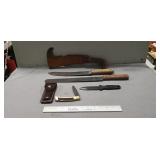 (5) Assorted Knives Including Gerber Knife w/ (5) Assorted Knives Including Gerber Knife w/