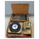 Box With Assorted Drill/Boring Bits, Wire Wheel Box With Assorted Drill/Boring Bits, Wire Wheel