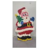(1) Vintage Melted Plastic Popcorn Santa Clause (1) Vintage Melted Plastic Popcorn Santa Clause