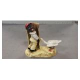 (1) Black Americana Cast Iron Figurine (5" Tall) (1) Black Americana Cast Iron Figurine (5" Tall)