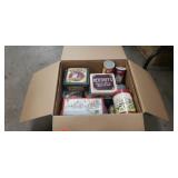 Box Lot Of Assorted Tins Box Lot Of Assorted Tins
