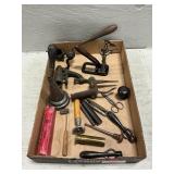 Box Of Antique Reloading Tools, Accessories Box Of Antique Reloading Tools, Accessories