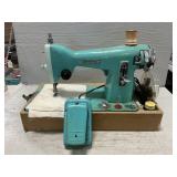 Mid-Century White Portable Sewing Machine Mid-Century White Portable Sewing Machine