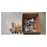 (3) Vintage Food Grinders & (4) Wooden Shoe Forms (3) Vintage Food Grinders & (4) Wooden Shoe Forms