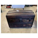 Vintage Humpback Trunk w/Contents Vintage Humpback Trunk w/Contents