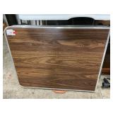 30� Vintage Wood Grain Aluminum Folding Table 30� Vintage Wood Grain Aluminum Folding Table