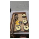 Tray Of Assorted Cutting Wheels & (1) Pipe Wrench Tray Of Assorted Cutting Wheels & (1) Pipe Wrench