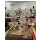 (3) Vintage Oil Lamps, Cruet