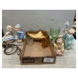Box With Vintage Japan Porcelaun Figures