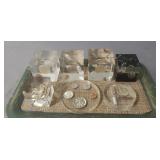 (7) Assorted Paper Weights w/ Assorted Coinage