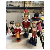 (4) Wooden Nutcrackers
