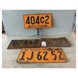 1925, 1934 Vintage License Plates