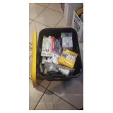 Box Lot Of Assorted Light Bulbs & More Including