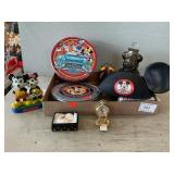 Box Of Mickey Mouse Bank, Trading Cards, Alarm