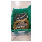 Box Lot Of Assorted Wire, Steel Cable & Plastic