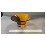 (1) Art Deco Glass Bowl (4.25" Tall)