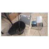 Metal Coal Bucket, Truck Step & (3) Metal Boxes