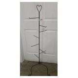 (1) Wrought Iron Basket Display Stand/Tree Stand