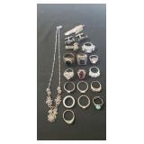 Tray Of Assorted Sterling Silver/925 Jewelry