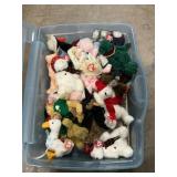 Hinged Tote With Collection Of Ty Beanie Babies