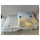 Fishing Tackle, Lures In 7 Plastic Organizers
