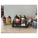 Box Of Vntage Automotive Maintenance Canisters