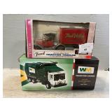Die-Cast Ertl Bank, First Gear Garbage Trucks
