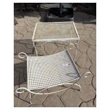 Outdoor Metal Table & Bench Seat