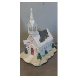 Ceramic Lighted & Musical Church (Approximately