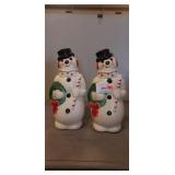 (2) Snowman Blow Molds (13" Tall)
