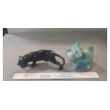 Metal Panther & Metal Piggy Bank