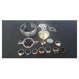 Tray Of Assorted Sterling Silver/925 Jewelry
